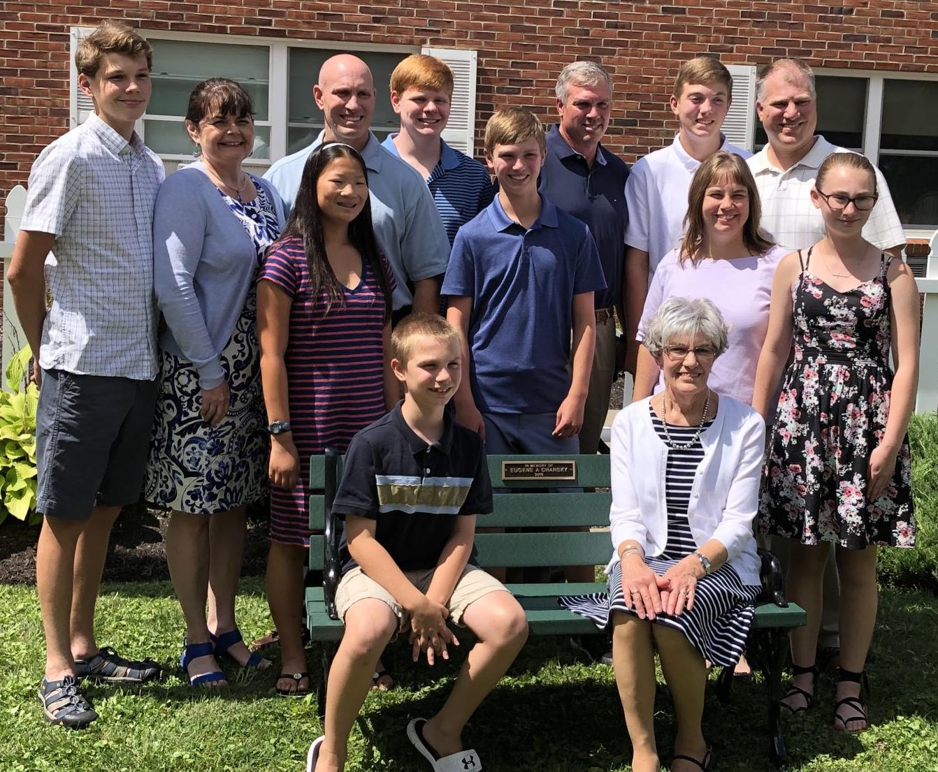 Bench dedicated to the late Rev. Dr. Eugene Charsky at Green Home
